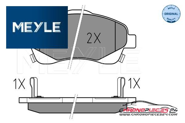 Achat de MEYLE 025 237 6819/W Kit de plaquettes de frein, frein à disque pas chères