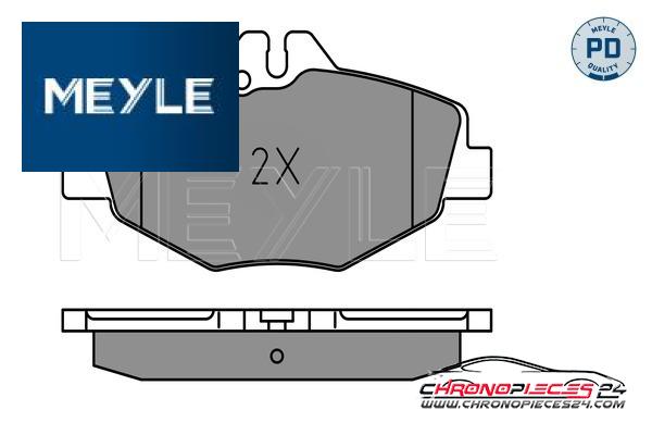 Achat de MEYLE 025 237 4320-1/PD Kit de plaquettes de frein, frein à disque pas chères