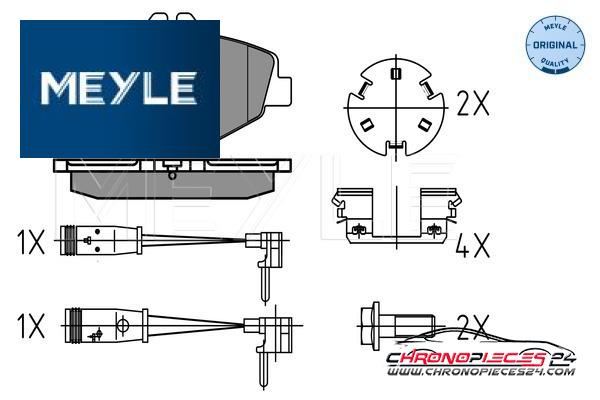 Achat de MEYLE 025 237 4320/W Kit de plaquettes de frein, frein à disque pas chères