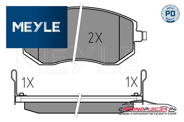 Achat de MEYLE 025 238 6517/PD Kit de plaquettes de frein, frein à disque pas chères