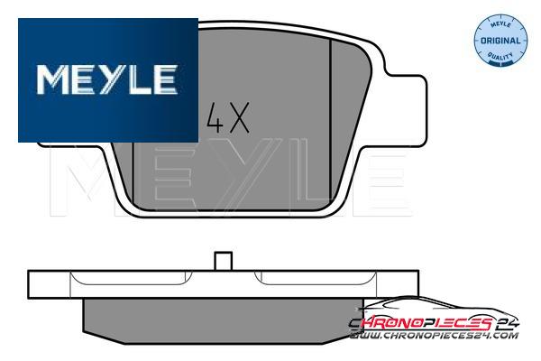 Achat de MEYLE 025 237 1415 Kit de plaquettes de frein, frein à disque pas chères