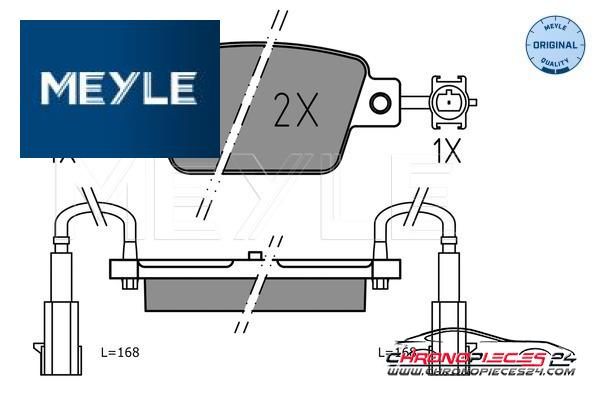 Achat de MEYLE 025 237 1418 Kit de plaquettes de frein, frein à disque pas chères