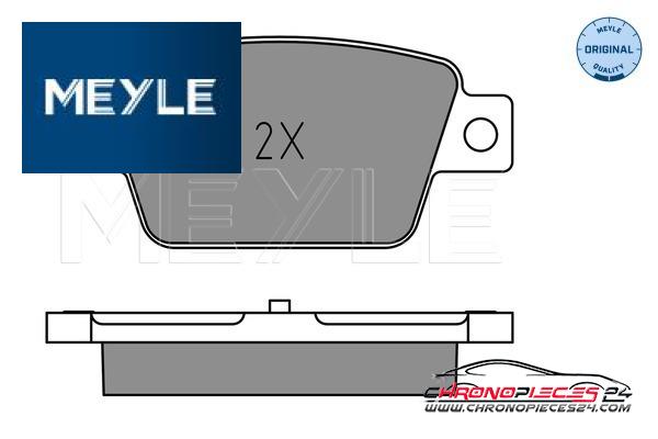 Achat de MEYLE 025 237 1418 Kit de plaquettes de frein, frein à disque pas chères