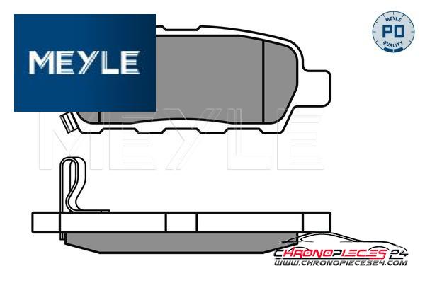 Achat de MEYLE 025 238 7114/PD Kit de plaquettes de frein, frein à disque pas chères