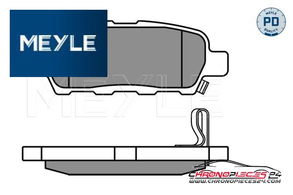 Achat de MEYLE 025 238 7114/PD Kit de plaquettes de frein, frein à disque pas chères