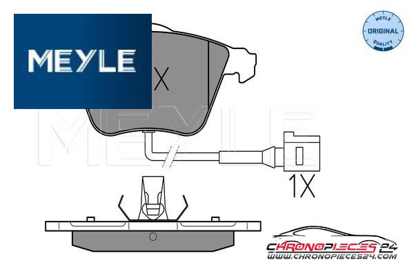 Achat de MEYLE 025 238 0120/W Kit de plaquettes de frein, frein à disque pas chères