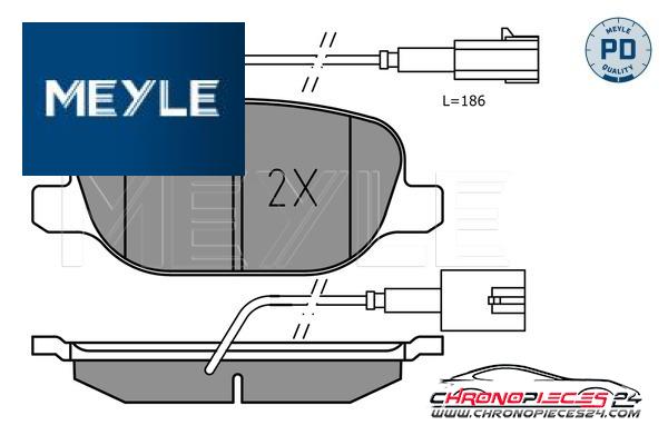 Achat de MEYLE 025 238 1118/PD Kit de plaquettes de frein, frein à disque pas chères