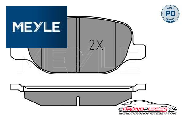 Achat de MEYLE 025 238 1118/PD Kit de plaquettes de frein, frein à disque pas chères