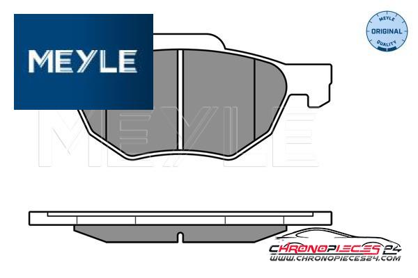 Achat de MEYLE 025 237 2017/W Kit de plaquettes de frein, frein à disque pas chères