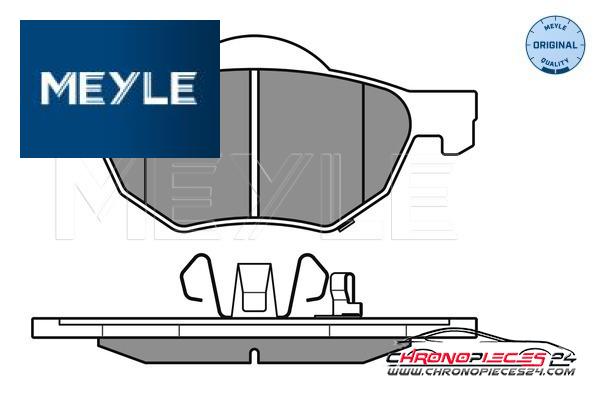 Achat de MEYLE 025 237 2017/W Kit de plaquettes de frein, frein à disque pas chères