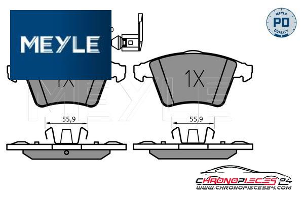 Achat de MEYLE 025 237 4619/PD Kit de plaquettes de frein, frein à disque pas chères