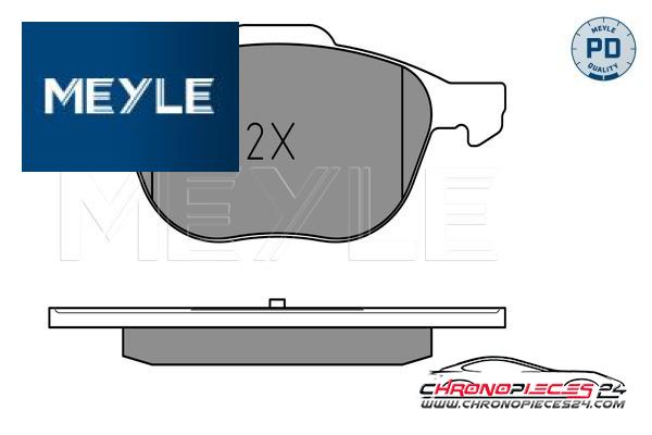 Achat de MEYLE 025 237 2318/PD Kit de plaquettes de frein, frein à disque pas chères