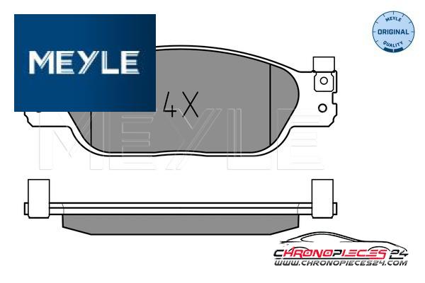 Achat de MEYLE 025 239 0818 Kit de plaquettes de frein, frein à disque pas chères