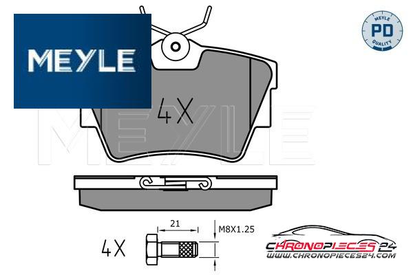 Achat de MEYLE 025 239 8017/PD Kit de plaquettes de frein, frein à disque pas chères