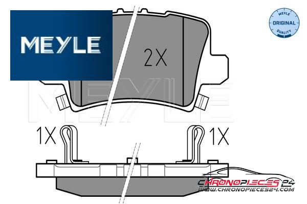 Achat de MEYLE 025 240 8615/W Kit de plaquettes de frein, frein à disque pas chères