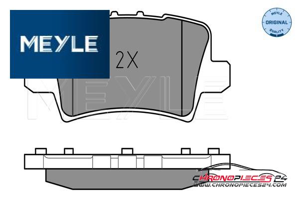 Achat de MEYLE 025 240 8615/W Kit de plaquettes de frein, frein à disque pas chères