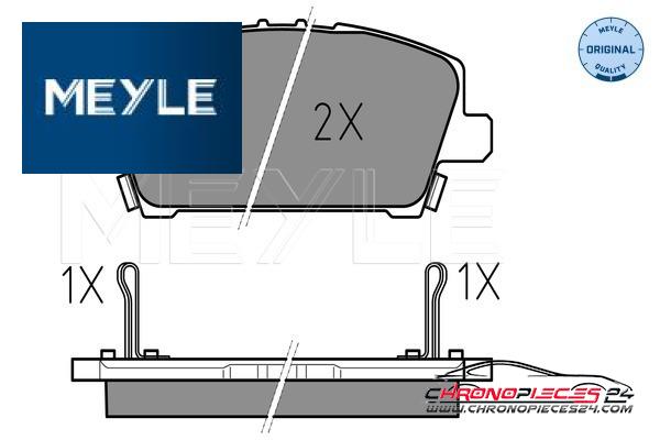 Achat de MEYLE 025 240 8717/W Kit de plaquettes de frein, frein à disque pas chères