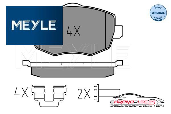 Achat de MEYLE 025 240 7316 Kit de plaquettes de frein, frein à disque pas chères