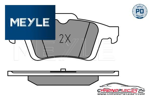 Achat de MEYLE 025 241 3717/PD Kit de plaquettes de frein, frein à disque pas chères