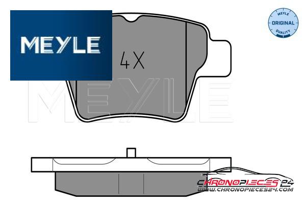 Achat de MEYLE 025 241 5017 Kit de plaquettes de frein, frein à disque pas chères