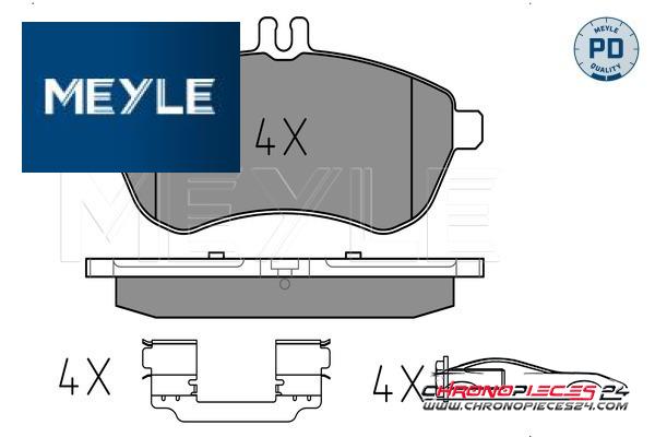 Achat de MEYLE 025 243 0620-1/PD Kit de plaquettes de frein, frein à disque pas chères