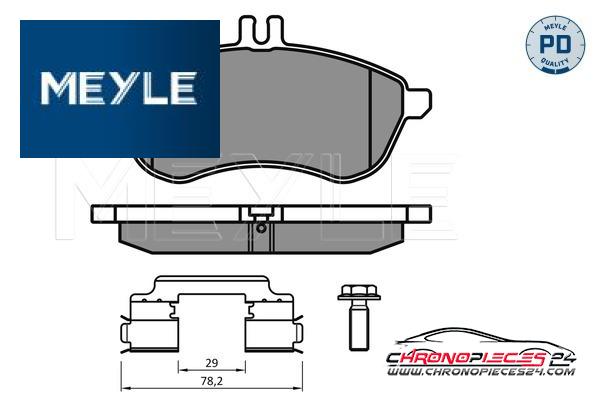 Achat de MEYLE 025 243 0620-2/PD Kit de plaquettes de frein, frein à disque pas chères