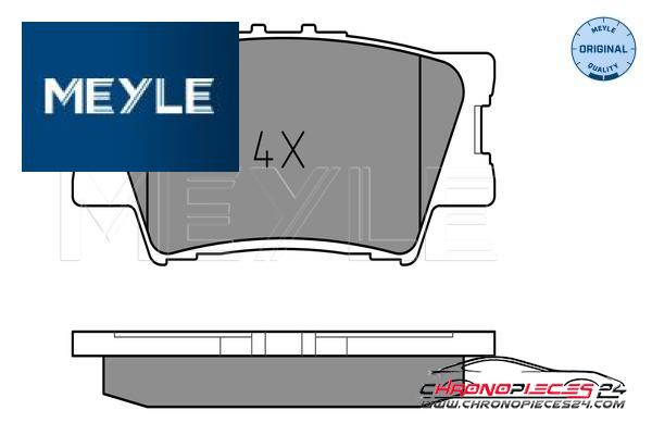 Achat de MEYLE 025 243 3815 Kit de plaquettes de frein, frein à disque pas chères