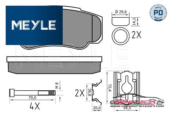 Achat de MEYLE 025 239 2120/PD Kit de plaquettes de frein, frein à disque pas chères