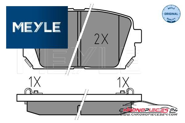 Achat de MEYLE 025 244 9116/W Kit de plaquettes de frein, frein à disque pas chères