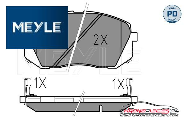 Achat de MEYLE 025 245 0116/PD Kit de plaquettes de frein, frein à disque pas chères