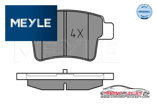 Achat de MEYLE 025 245 4016 Kit de plaquettes de frein, frein à disque pas chères