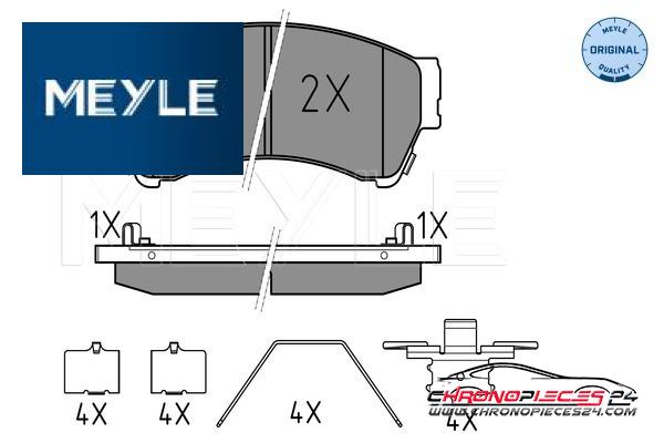 Achat de MEYLE 025 245 8217/W Kit de plaquettes de frein, frein à disque pas chères