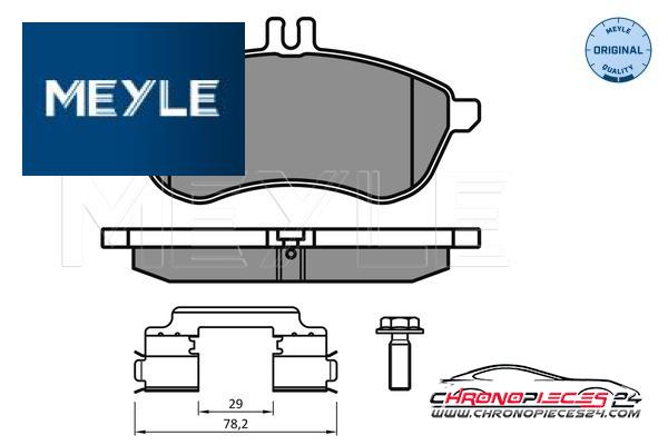 Achat de MEYLE 025 243 0620/K2 Kit de plaquettes de frein, frein à disque pas chères