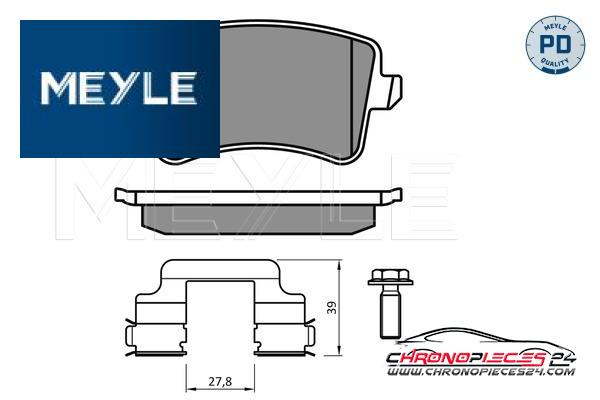 Achat de MEYLE 025 246 0617-2/PD Kit de plaquettes de frein, frein à disque pas chères