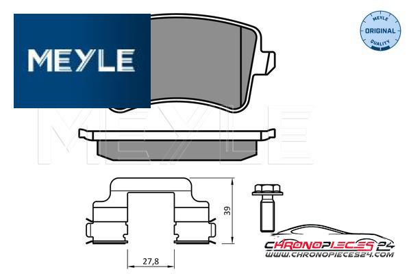 Achat de MEYLE 025 246 0617/K2 Kit de plaquettes de frein, frein à disque pas chères