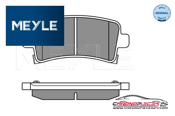 Achat de MEYLE 025 244 2116/W Kit de plaquettes de frein, frein à disque pas chères