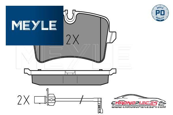 Achat de MEYLE 025 246 0617/PD Kit de plaquettes de frein, frein à disque pas chères