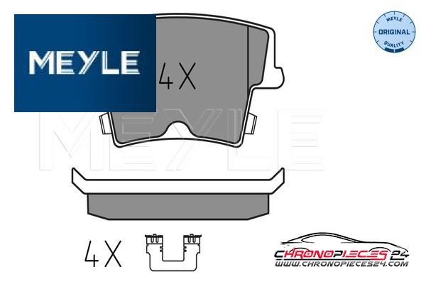 Achat de MEYLE 025 241 6318 Kit de plaquettes de frein, frein à disque pas chères