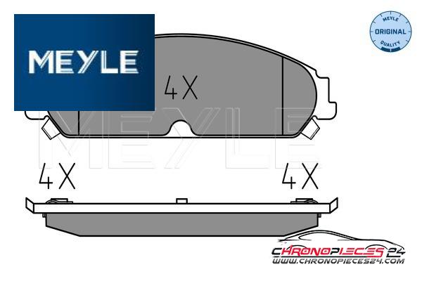 Achat de MEYLE 025 241 6417/W Kit de plaquettes de frein, frein à disque pas chères