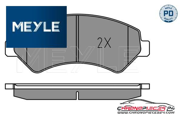 Achat de MEYLE 025 244 6619-1/PD Kit de plaquettes de frein, frein à disque pas chères