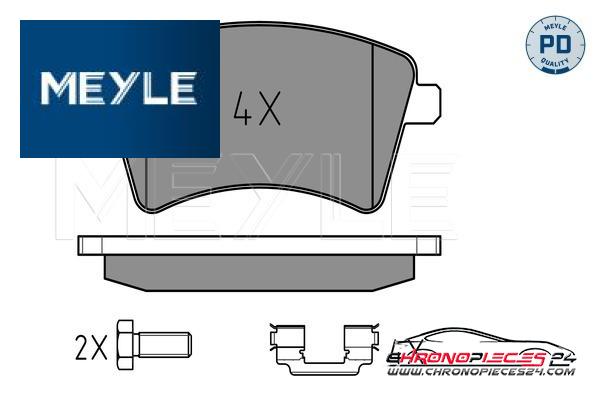 Achat de MEYLE 025 246 9318/PD Kit de plaquettes de frein, frein à disque pas chères