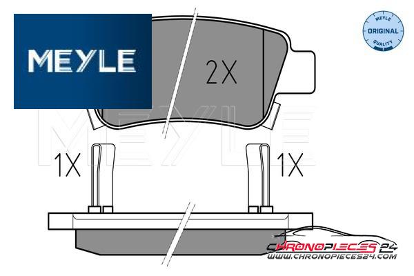 Achat de MEYLE 025 246 3516/W Kit de plaquettes de frein, frein à disque pas chères