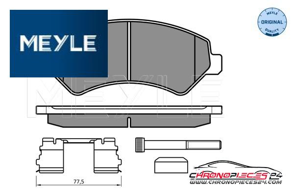 Achat de MEYLE 025 244 6619/W1 Kit de plaquettes de frein, frein à disque pas chères