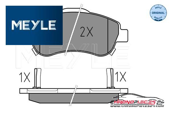 Achat de MEYLE 025 246 3819/W Kit de plaquettes de frein, frein à disque pas chères