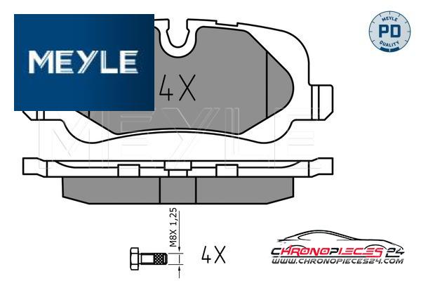 Achat de MEYLE 025 241 9217/PD Kit de plaquettes de frein, frein à disque pas chères