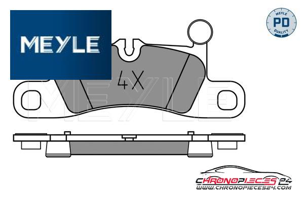 Achat de MEYLE 025 247 2116/PD Kit de plaquettes de frein, frein à disque pas chères