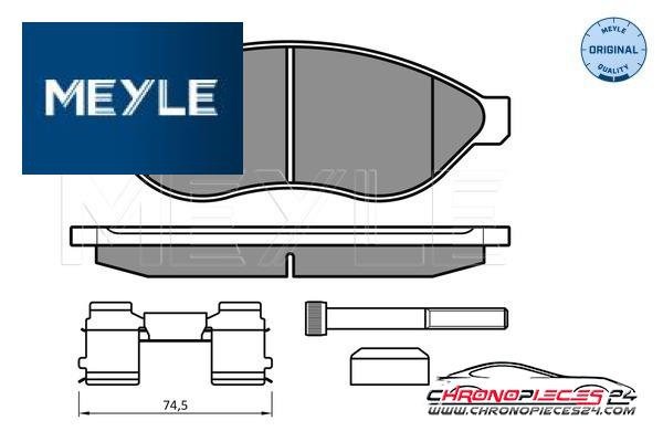 Achat de MEYLE 025 244 6819/W1 Kit de plaquettes de frein, frein à disque pas chères