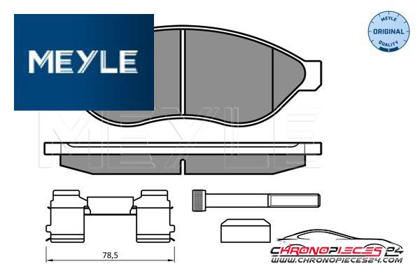 Achat de MEYLE 025 244 6819/W2 Kit de plaquettes de frein, frein à disque pas chères