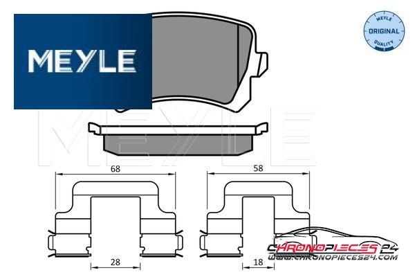 Achat de MEYLE 025 244 8317 Kit de plaquettes de frein, frein à disque pas chères