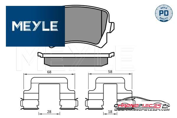 Achat de MEYLE 025 244 8317/PD Kit de plaquettes de frein, frein à disque pas chères